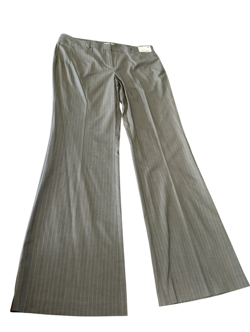 New York & Company Gray Pinstripe Wide Leg Pants